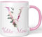 JUNIWORDS Tasse, Violeta-Marie, Name Anfangsbuchstabe Initial Alphabet Floral Buchstabe V Monogramm Motiv, Rosa (5548135)