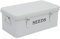 Xbopetda Seed Storage Box Organiser, Metal Garden Seed Tin with Side Handles and Lid, 4 Compartments & Safety Lock Seed Packet Container Seed Storage Container, Gardening Gifts for Gardeners (White)