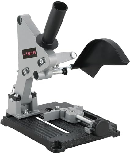 Acymner Angle Grinder Stand | 45° Clamp Angle Grinder Holder Bracket with Slide Handle Cast Iron Base for 100-125mm Angle Grinders