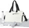 HYC00 Sporttasche Damen Reisetasche Weekender Bag mit Schuhfach Travel Bag Handgepäck Tasche für Flugzeug Sport Duffel Bag Schwimmtasche Trainingstasche Damen Herren Krankenhaustasche,Weiss