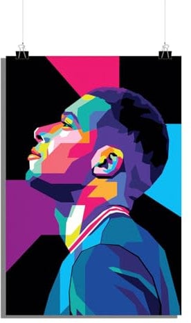25 Artstreet Kylian Mbappé Fußballstarposter - Mbappe Elite PSG Spielerplakat - Fussballposter - Mbappe Fanartikel - Hochwertigerposter - Fußballposter - Perfekt zum Einrahmen (60x90cm)