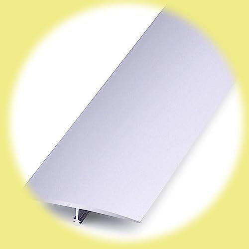 KADEUX 4cm Bodenübergangsstreifen, T-Form Bodenleiste Türleiste, Holzböden/Laminat/Fliesen Übergangsprofil, Ausgleichsprofil Boden Leiste Aus Aluminium (Color : Silver, Size : W 4cm-10pc)