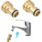 Xlqyb Lot de 2 adaptateurs de tuyau, adaptateur robinet lave-linge, connecteurs de tuyau, raccords de tuyau d'arrosage, raccords rapides pour adaptateurs de tuyau mixtes