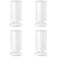 Frühstücksbar-Beine, verstellbar, 4er-Set, für Nachttisch, verstellbare Badewannenfüße, verstellbare Möbelbeine aus Edelstahl, Schrankbein, weiß-8 cm (3,1 Zoll) (weiß 6 cm (2,3 Zoll))