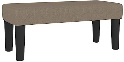 vidaXL Sitzbank Polsterbank Bank Flurbank Bettbank Betthocker Garderobenbank Wohnzimmer Schlafzimmer Eingangsbereich Flur Taupe 70x30x30cm Stoff