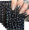 JMEOWIO 9 Sheets Moon Star Sun Nail Art Stickers Decals Self-Adhesive Snake Colorful Nail Supplies Nail Art Design Decoration Accessories