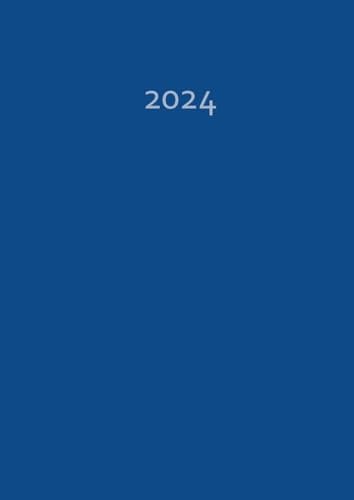 2024: Der GROSSE DICKE - DUNKELBLAU - DIN A4 Kalender 2024 - 400 Seiten - jeder Tag 1 volle Seite Platz