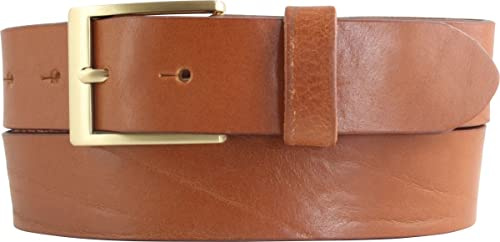 BELTINGER Gürtel aus Vollrindleder 3,5 cm | Jeans-Gürtel für Herren mit goldener Gürtelschließe 35mm | Chino-Gürtel Anzuggürtel