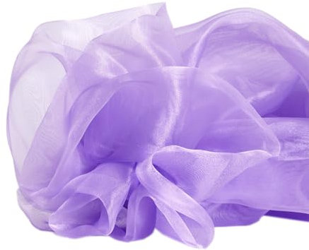 1m x 150cm Organza Stoffe zum Nähen Meterware Organzastoff Dekostoff Bekleidungsstoffe für DIY Kunsthandwerk Basteln Vorhänge Tischdecken Hochzeit Party Kleidungsdekoration,Lila