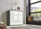 BMG Möbel Schubkastenkommode Mailand 3 Anrichte Sideboard für Schlafzimmer, Wohnzimmer und Garderobe, (Anthrazit/Weiß)