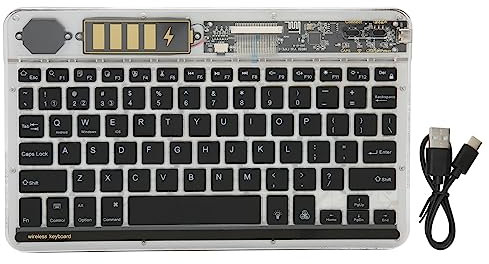 Teclado Bluetooth de 10 Pulgadas para Mac, Teclado Inalámbrico para PC, Tableta, Teléfono, Computadora, Teclado Portátil para Múltiples Dispositivos, Compatible con iOS Android