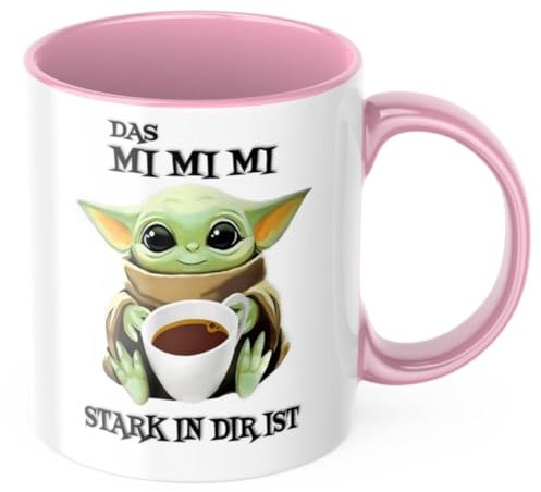 Das MIMIMI stark in dir ist - Tasse - Das perfekte Geschenk für den Mann, Papa, Mama, Opa die Kinder und Frau - lustige und beste Geschenkidee zum Vatertag oder Geburtstag (pink)