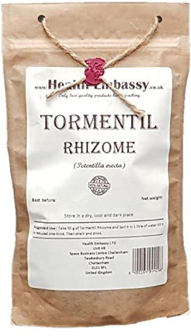 Health Embassy Blutwurz Rhizom Kräutertee | Potentilla Erecta L | Tormentil Rhizome Tea 100g