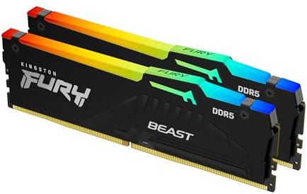 Kingston FURY Beast Schwarz RGB EXPO 32GB 6000MT/s DDR5 CL30 DIMM Desktop Gaming Speicher Kit mit 2 - KF560C30BBEAK2-32