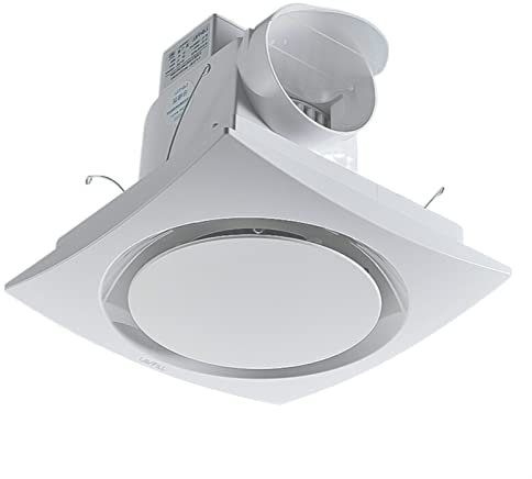 Abluftventilato 10 -Zoll -Deckenmontage -Ableitungsventilator, Haushaltsvierfächer mit niedrigem Geräusch, Quadratdecke Ableitungsventilator for Bad Toilettenküche Schlafzimmer Geeignet für Küchen