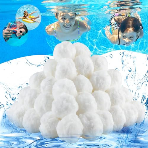 Sfere Filtro Piscina, Mezzar 1300g Sfere Filtro per Piante Filtro Sabbia Sostituire 46kg Filtro Sabbia Adatto per Filtro Piscina, Acquario e Pulizia Piscina