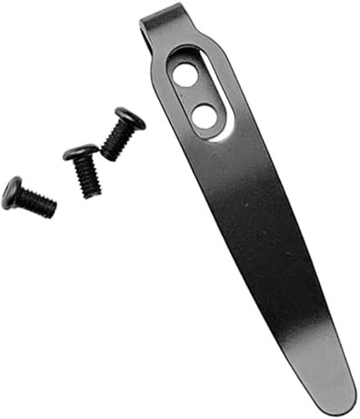 1Set with 3pcs Screws Knife Stainless Steel Back Clip Pocket Waist Clamp Fold Knives Handle Make Accessories Parts Stainless Steel Knife Back Clip