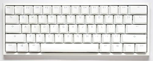 Ducky One 2 Pro Mini White Edition - Teclado mecánico, LED RGB, color cereza plateado (EE. UU.)