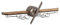 Woodkings Wandregal Camera | 133x33x25 cm | Ideal für Hausbar und Küche | Weinregal für 4 Flaschen und Gläser I Ablage aus Mangoholz