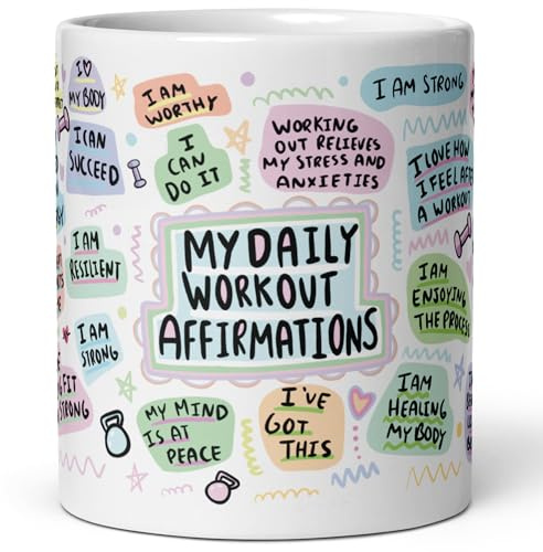 Workout Mug, My Daily Workout Affirmations Mug, Gym Mug, Gym Gifts for Women, Workout Gifts for Women, Fitness Gifts