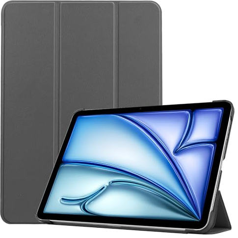 Lobwerk Funda para Apple iPad Air 10.9 2020/2022 de 4/5 generación iPad Air 11 2024 M2 11 pulgadas Slim Carcasa Carcasa rígida con función de encendido y apagado