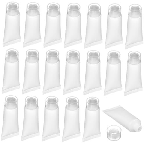 MERRYHAPY 50 Pezzi bottiglie da viaggio tubi per lucidalabbra contenitore per lozioni contenitori per cosmetici contenitori cosmetici shampoo contenitori viaggio bottiglie per lozione bianca