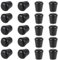 Lot de 20 housses de protection de sol en caoutchouc noir pour pieds de chaise pour éviter les rayures au sol, réduire le bruit (11 mm-12 mm)