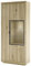FURNARO Denver Vitrine mit 2 Türen Links angeschlagen Wildeiche teilmassiv Bianco geölt modern komplett montiert BHT 90x205x40 cm