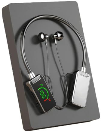 Yiokii Casque Bluetooth étanche tour de cou avec carte son écouteurs adaptés au chant Affichage streaming A8x4 Live