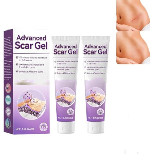 BOVROTIN Advanced Scar Gel, Crema Professionale per la rimozione delle cicatrici, Gel in Silicone per cicatrici, Crema intensiva per cicatrici, per ustioni, Acne, smagliature