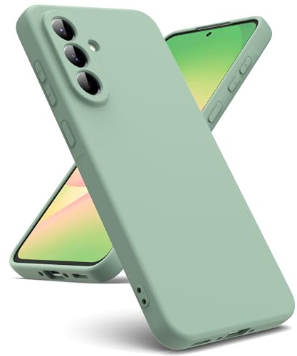 Oududianzi-Hülle für Samsung Galaxy A56 5G Silikon Liquid, Matcha | Silikon Liquid Flüssigsilikonhülle, Kratzfestes Innenseite Mikrofaser, Weiches TPU Schutzhülle aus Gummi Stoßfeste Handyhülle