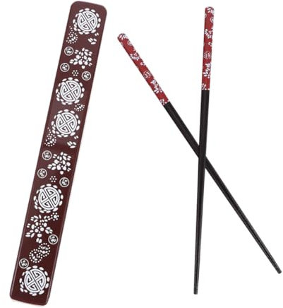 Cabilock 1juego Chopsticks Portátiles Reutilizables De Madera Natural Con Funda Plástica Perfectos Para Sushi y Noodles Juego Elegante y Práctico Para Uso Diario