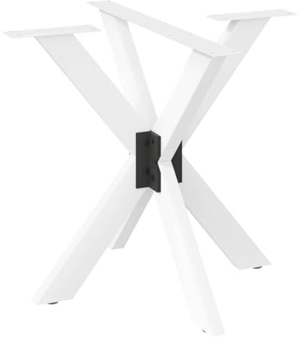 vidaXL Pied de Table à Manger en Forme d'araignée, Blanc,