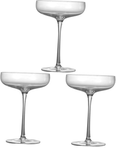 Cabilock 3 Piezas copa de coctel copas de coctel cupé copas de vino vaso de vino Jerez vasos de cristal cupé claro vasos cocktail copa de vino de tallo envase copa de vino espumoso Vidrio