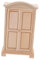 BESPORTBLE Puppenschrank Aus Holz Mini Garderobe Für Puppenhaus Handgefertigter Schrank Natürlichem Holzton Für Puppenkleidung Und Dollhouse Layout Requisite