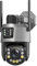 PEGATISAN Telecamera di Sorveglianza PTZ Dual Lens 8MP, Zoom Ottico 5X/20X, AI Rilevamento, Visione Notturna Full Color, Audio Bidirezionale, IP65, ONVIF, NVR Compatibile (4MP+4MP)