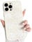 NITITOP Compatible with iPhone 14 Pro Max Case Cute Flower Floral for Women Girls Sunflowers Pattern Aesthetic Slim TPU Silicone Full Camera Shockproof Protective Cover - White