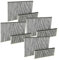vhbw 8x filtres remplacement pour Gaggenau 9001246938, 9001246937, AA250113, 17000965 pour hotte aspirante - 8x filtre à charbon actif gris/blanc