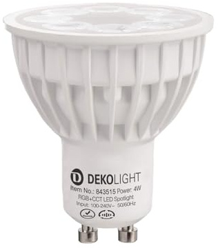 Deko-Light Leuchtmittel RF-smart, GU10, DIM, 4 W, RGB+2700-6500 K, 25 Grad, Weiß