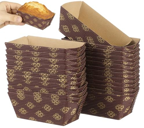 ABOOFAN 25 teglie usa e getta per pagnotta di carta per olio da forno, resistenti alle alte temperature, vassoi da forno per pasta madre e pane veloce