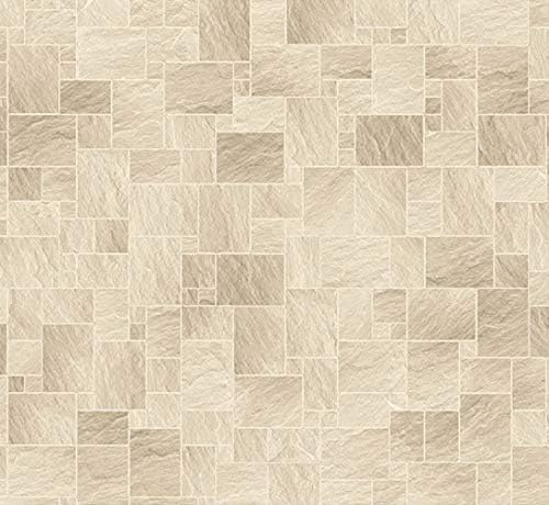 Yorkshire Miniatures Dolls House Floor Tiles, Light Stone, Gloss Card Sheet, Miniature Scene, 1:12 Scale