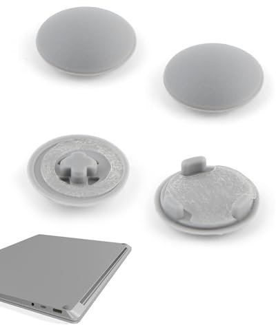YHX-OU 4 Stück Ersatz Gummifüße für Microsoft Surface Laptop 3/4/5, 8.5mm Anti Rutsch Füße aus Gummi für Surface Laptop 5, 4 und 3(Grau)