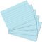 Exacompta 38082B 100er Pack Premium Karteikarten liniert DIN A8 ideal für die Schule, zum Lernen von Vokabeln und passend zur Bunnybox Lernkartei 55 x 74 mm blau