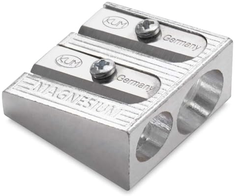 KUM 2-hole Pencil Sharpener Magnesium Alloy Wedge Profile