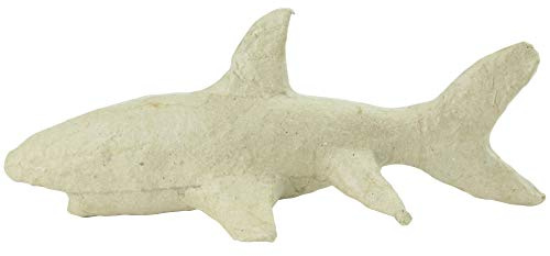 Décopatch AP158O Träger XS aus Pappmaché, mini Hai, 17 x 8 x 7 cm, zum Verzieren