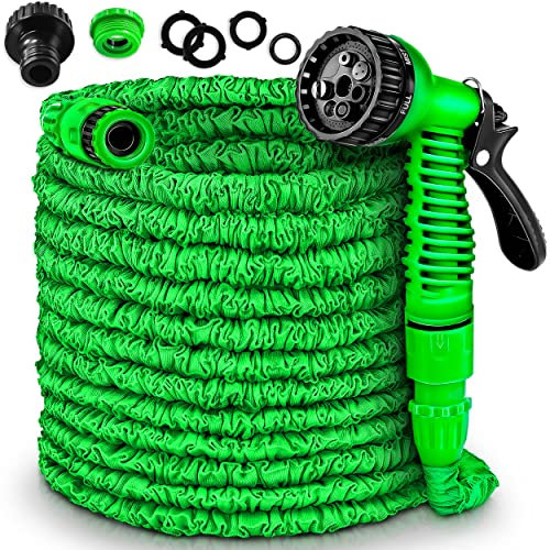 TRESKO® Tubo Acqua Estensibile Tubo Irrigazione Estensibile 3/4 Tubo Acqua Da Giardino Avvolgibile in 6 diverse misure (22,5m)