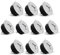 linovum 10er Set Feuchtraum Einbaustrahler Rahmen IP65 für Bad & Dusche - 10x Einbaurahmen Edelstahl Optik mit GU10 Fassung