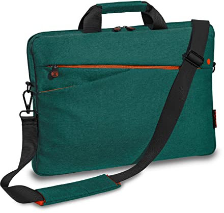 Pedea - Laptoptasche *Fashion* Notebook-Tasche bis 17,3 Zoll - Laptop Umhängetasche mit Schultergurt - Laptophülle türkis - Notebooktasche für Damen & Herren