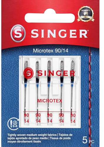 Singer Universal Microtex Nähmaschinennadeln, Size 90, 90/14, 5