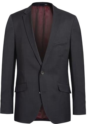 Lanificio Tessuti Italia - Fashion Fit - Herren Baukasten Sakko, Marco F (1413 00, Modell: 229062), Farbe:Anthrazit(01), Größe:25